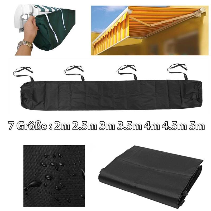 Waterproof Retractable Canopy for Outdoor Patio - 3.5m Size Dustproof Protective Cover - Green