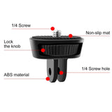 Adjustable Action Camera Tripod Adapter - 1 / 4 Screw