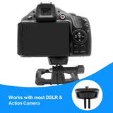 Adjustable Action Camera Tripod Adapter - 1 / 4 Screw - Rear View