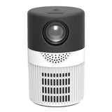 3000 Lumens Mini Projector With 100 Inch Screen - Black White - Front View