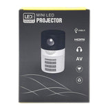 3000 Lumens Mini Projector With 100 Inch Screen - Black White - 45-Degree Angle