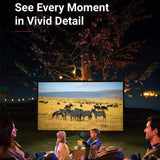 3000 Lumens Mini Projector With 100 Inch Screen - Black White - Extra Image