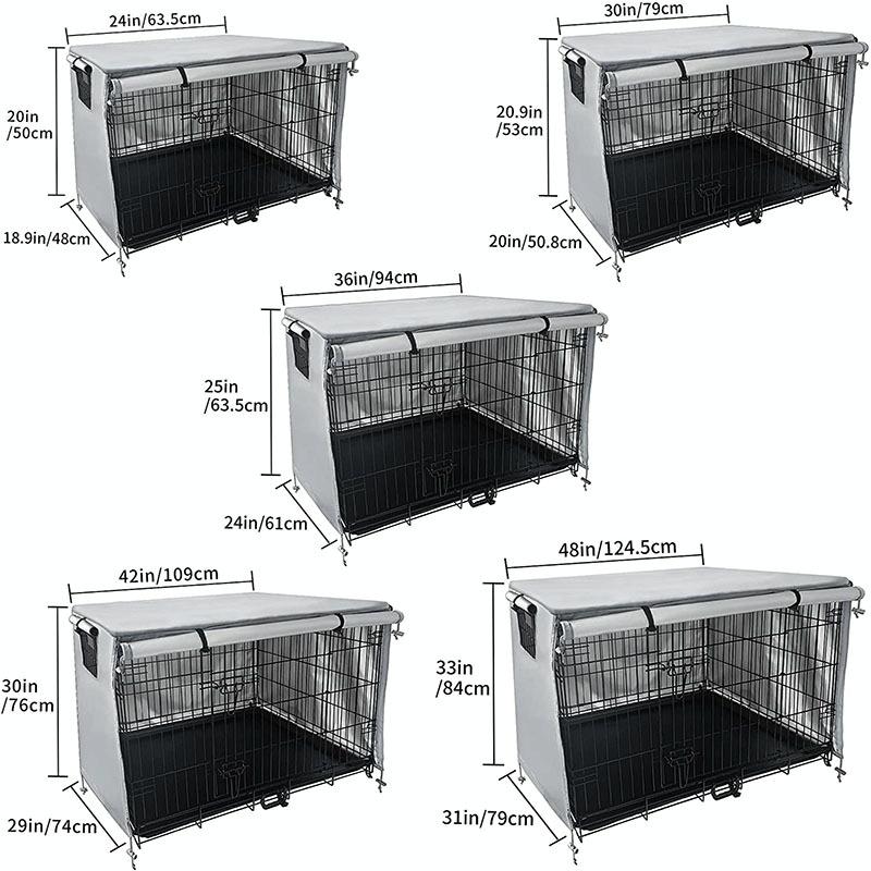 Outdoor Pet Cage Cover - Waterproof & Dustproof - 109x74x76cm - Black