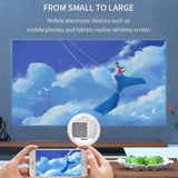 Portable Children'S Projector With Speaker - Yg220 - White - Rear View