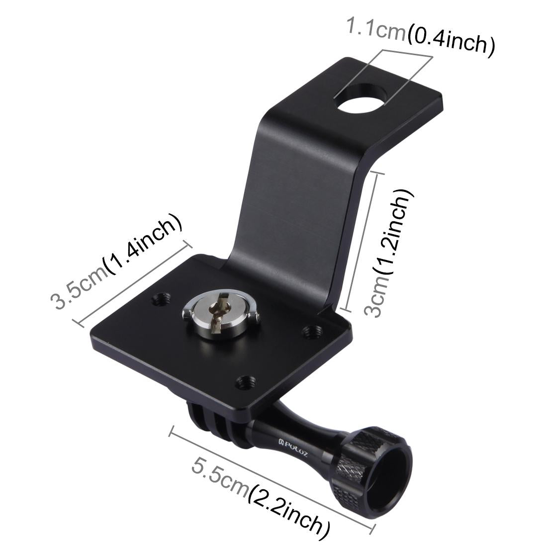 Universal Motorcycle Mount for Action Cameras - Black
