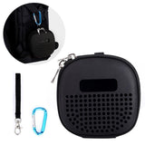 Shockproof Eva Bag for Bose Soundlink Micro Speaker - Portable with Rope & Metal Buckle Black - Front View