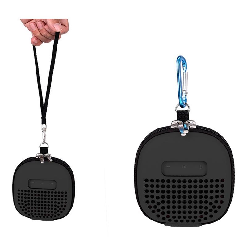 Shockproof Eva Bag for Bose Soundlink Micro Speaker - Portable with Rope & Metal Buckle Black