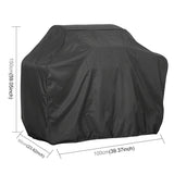Waterproof Bbq Grill Cover - 210d Oxford Cloth - Dust-proof - Anti-uv - 100x60x150cm - Outdoor - Side View