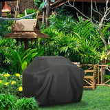 Waterproof Bbq Grill Cover - 210d Oxford Cloth - Dust-proof - Anti-uv - 100x60x150cm - Outdoor - Rear View