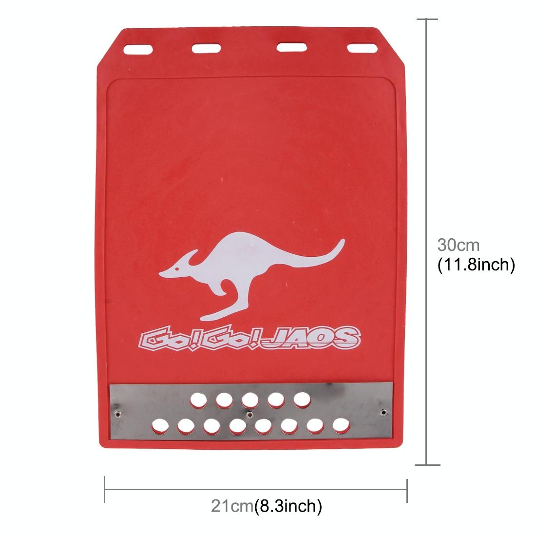 2 Pcs Premium Heavy Duty Molded Splash Mud Flaps Auto Front And Rear Fender Guard Small Size Random Pattern Delivery - Black