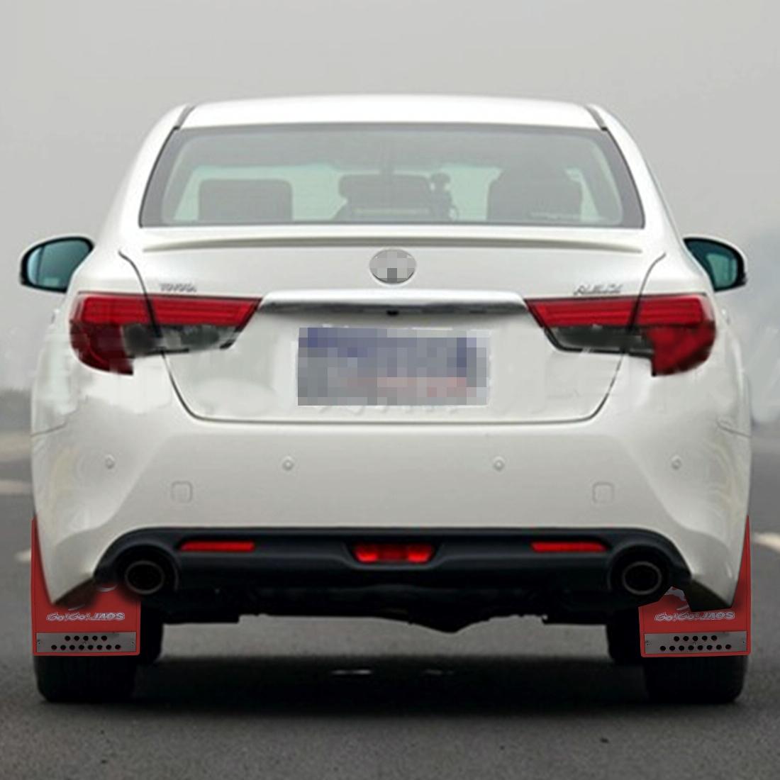 2 Pcs Premium Heavy Duty Molded Splash Mud Flaps Auto Front And Rear Fender Guard Small Size Random Pattern Delivery - Black