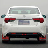 2 Pcs Premium Heavy Duty Molded Splash Mud Flaps Auto Front And Rear Fender Guard Small Size Random Pattern Delivery - Black