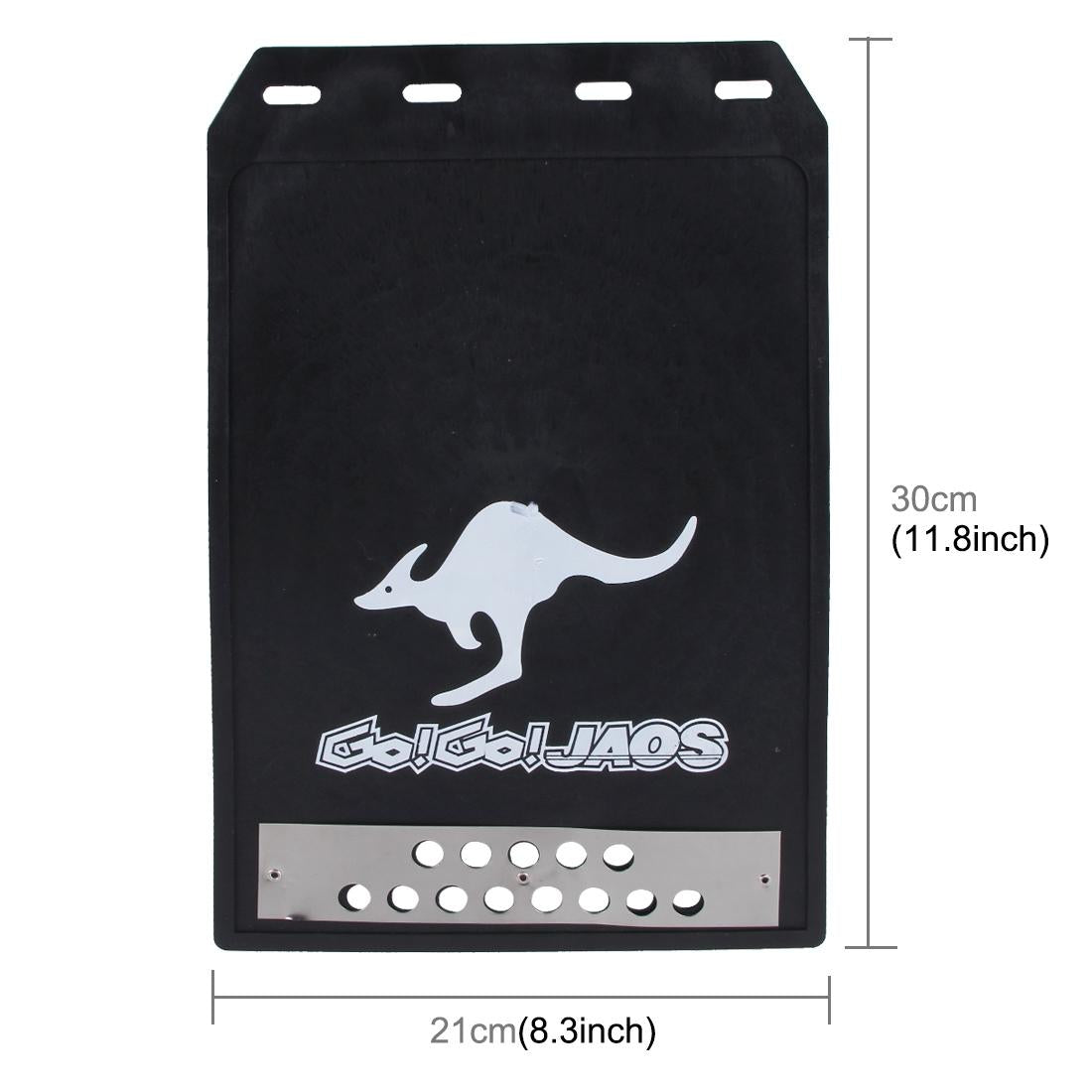 2 Pcs Premium Heavy Duty Molded Splash Mud Flaps Auto Front And Rear Fender Guard Small Size Random Pattern Delivery - Black
