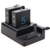 Remote Control Charger for Dual Batteries with Usb Cable for Gopro Hero7 / 6 / 5 - Close-Up Angle