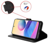 For Samsung Galaxy Z Fold4 5G Textured Leather Phone Case - Black
