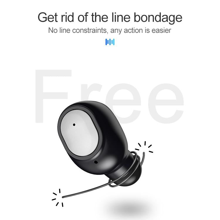 Wireless Bluetooth 5.0 Earphones - Binaural Stereo Automatic Pairing - Black