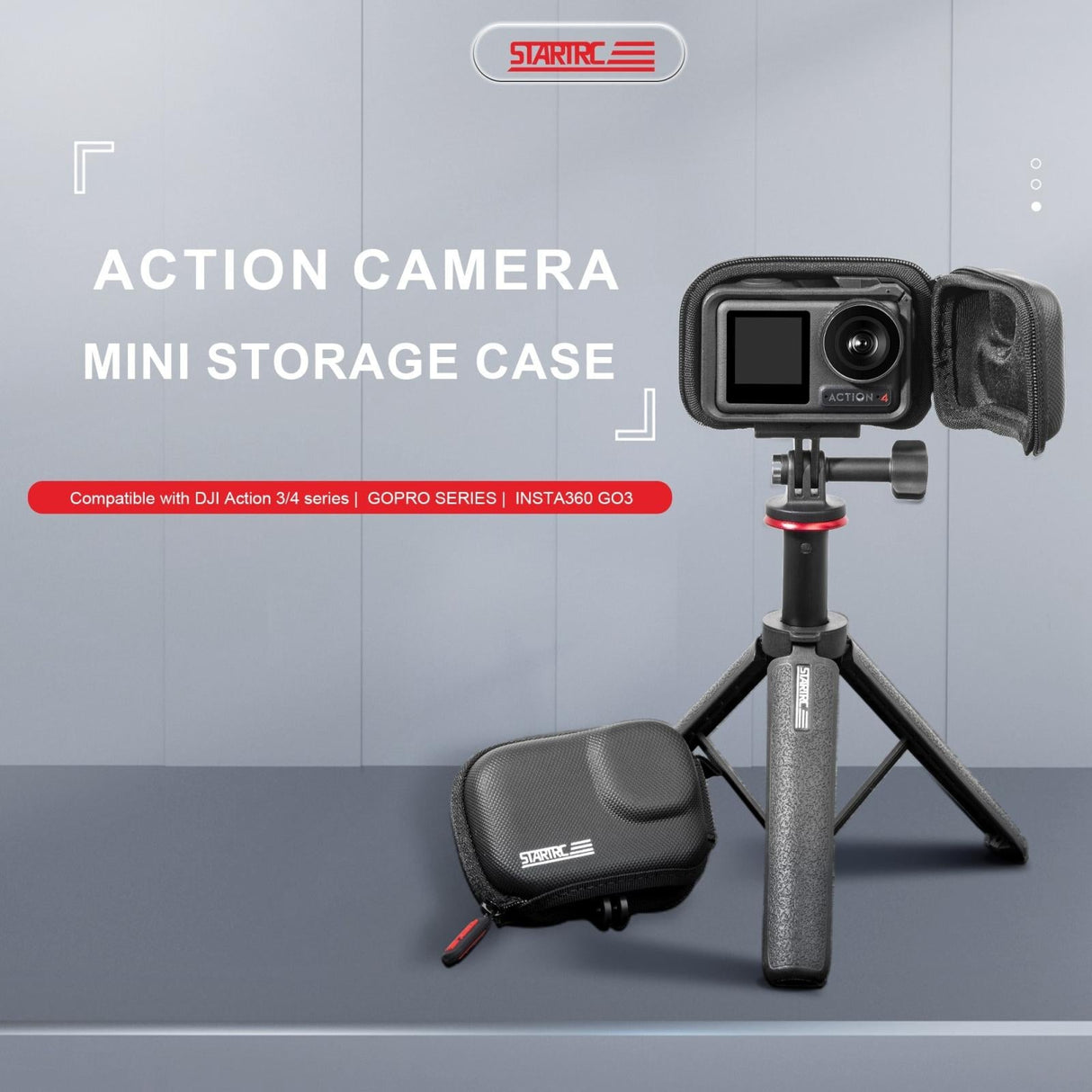 Portable Camera Case for Dji Action 3 / 4 - Pu Material