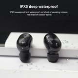 Waterproof Bluetooth 5.0 Tws Earphones with Touch Control - Black - Close-Up Angle