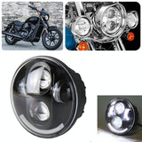 5.75 Inch Dc12V 6000K - 6500K 40W Car Led Headlight For Harley Black - Top-Down View