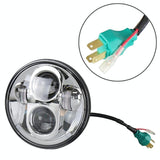 5.75 Inch Dc12V 6000K - 6500K 40W Car Led Headlight For Harley Black - Close-Up Angle