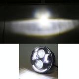 5.75 Inch Dc12V 6000K - 6500K 40W Car Led Headlight For Harley Black - Low Angle