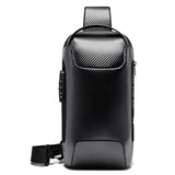 Carbon Fiber Anti Theft Waterproof Crossbody Chest Bag For Men & Women 34 X 18 X 10Cm - Black - Extra Image