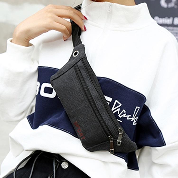 Versatile Canvas Shoulder Bag - Black