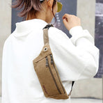 Versatile Canvas Shoulder Bag - Black