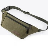 Versatile Canvas Shoulder Bag - Black