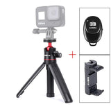 Foldable Tripod Selfie Stick with Bluetooth Remote for Gopro Hero 12 - Front View