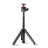 Foldable Tripod Selfie Stick with Bluetooth Remote for Gopro Hero 12 - Side View