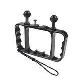 Aluminum Dual Handheld Diving Light Arm Mount for Action Cameras - Black - Extra Image