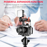 Video Cage Stabilizer Kit With Handle for Sony Alpha 7C - Rear View