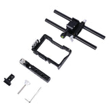Camera Cage Stabilizer With Handle - Black For Sony A6000 / A6300 / A6400 / A6500 - Low Angle