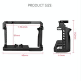 Video Camera Cage Stabilizer For Canon Eos R5 / R6 / R - Black - Side View
