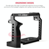 Video Camera Cage Stabilizer For Canon Eos R5 / R6 / R - Black - Top-Down View
