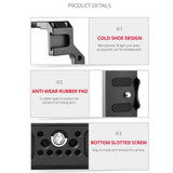 Video Camera Cage Stabilizer For Canon Eos R5 / R6 / R - Black - Rear View