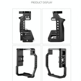 Video Camera Cage Stabilizer For Canon Eos R5 / R6 / R - Black