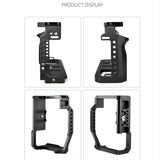 Video Camera Cage Stabilizer For Canon Eos R5 / R6 / R - Black - Low Angle