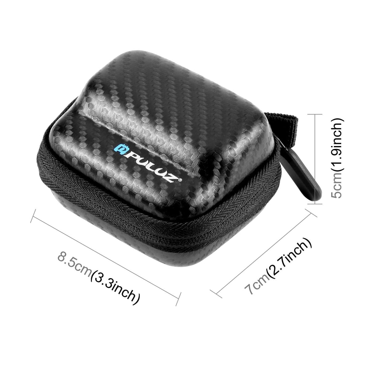Portable Carbon Fiber Eva Storage Bag for Insta360 Go 3 / 3s Mini Body - Black