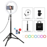 10.2 Rgbw Led Ring Light Kit with Tripod and Remote Control - Front View