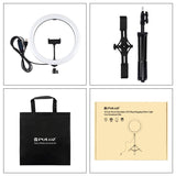 11.8 Led Ring Light with Tripod & Dual Phone Brackets - Usb 3 Modes Dual Colour Temperature - Vlogging & Live Broadcast Kit - Extra Image