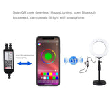 6.2 Rgbw Led Ring Light with Remote and Tripod - Low Angle