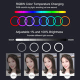 6.2 Rgbw Led Ring Light with Remote and Tripod