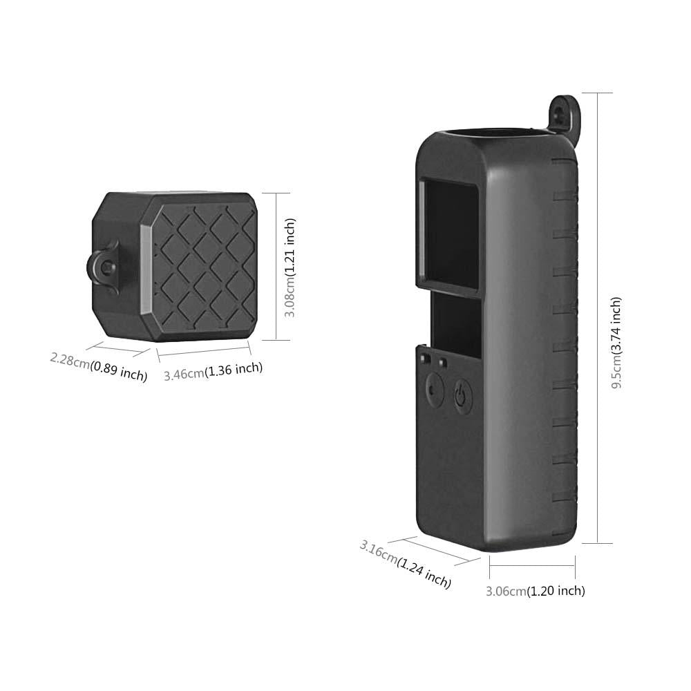 Diamond Texture Silicone Cover Set for Dji Pocket - 2 in 1
