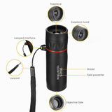 Portable Mini Monocular Telescope - 30X25 - Black - Rear View