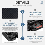 Waterproof Dual-layer Storage Box for Insta360 X4 Startrc - Black - Close-Up Angle