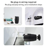 Smart Wifi Camera With Night Vision And Two-Way Audio - Black - Rear View