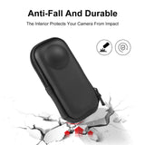 Portable Storage Bag for Insta360 X4 Puluz Camera - Black - Top-Down View