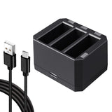 Led Indicator Usb Triple Batteries for Dji Action - Compact - Front View